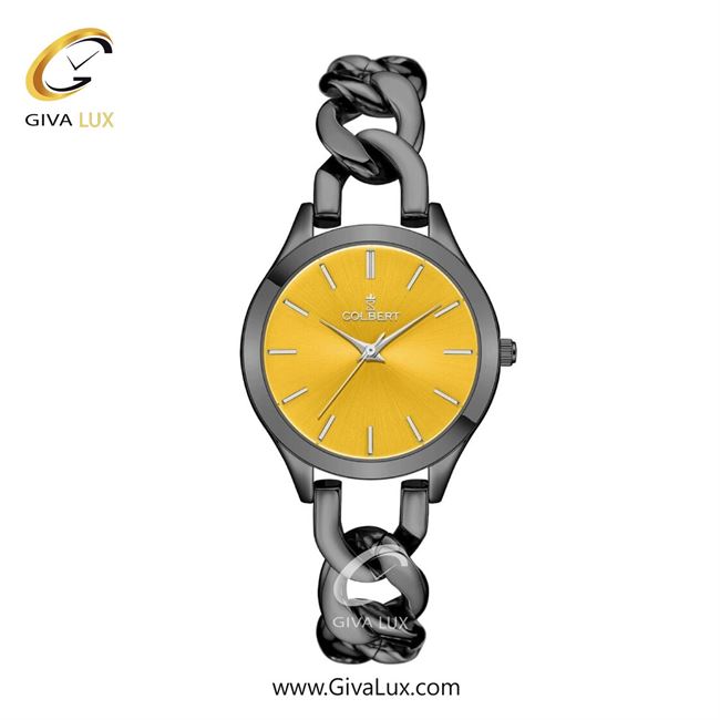 ساعت مچی اورجینال زنانه کلبرت COLBERT تیتانیوم | تیتانیوم| خردلی| کد رفرنس 0312L