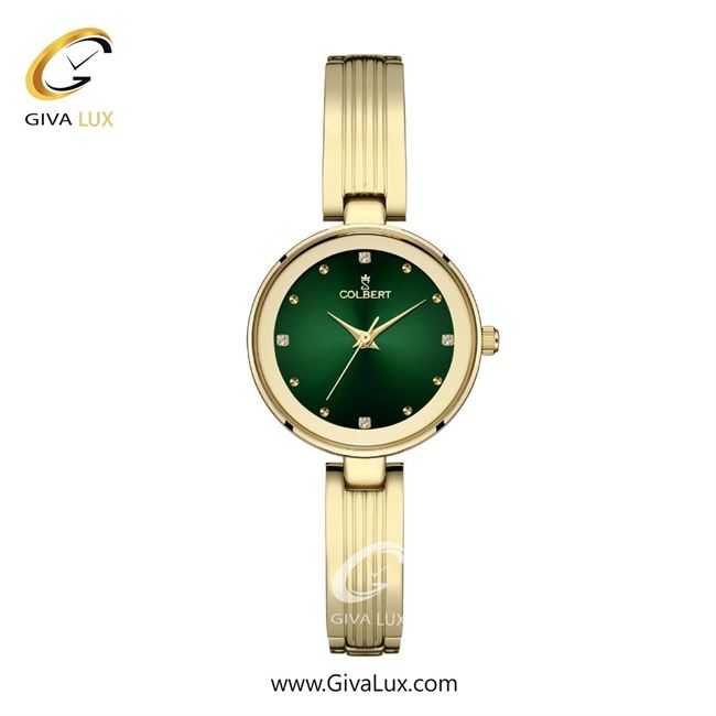 ساعت مچی اورجینال زنانه کلبرت COLBERT طلایی | طلایی| سبز یشمی تیره| کد رفرنس 0313L
