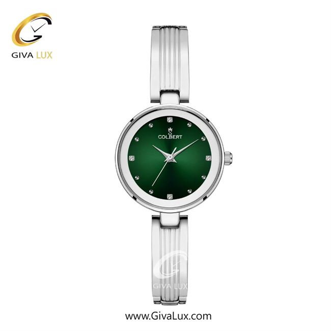ساعت مچی اورجینال زنانه کلبرت COLBERT نقره ای | نقره ای| سبز یشمی تیره| کد رفرنس 0313L