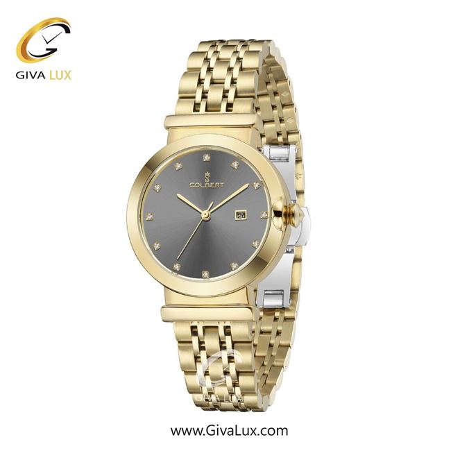 ساعت مچی اورجینال زنانه کلبرت COLBERT طلایی | طلایی| دودی|تیتانیوم| کد رفرنس 0314L