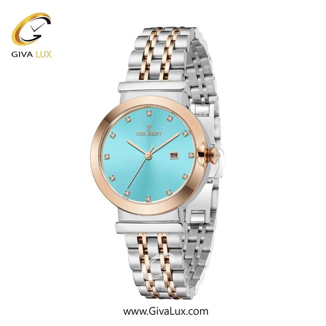 ساعت مچی اورجینال زنانه کلبرت COLBERT رزگلد | نقره ای-رزگلد| آبی| کد رفرنس 0314L