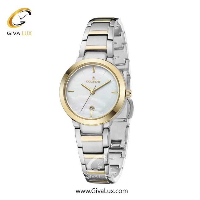 ساعت مچی اورجینال زنانه کلبرت COLBERT طلایی | طلایی-نقره ای| سفید صدفی| کد رفرنس  0315L