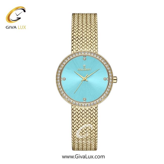 ساعت مچی اورجینال زنانه کلبرت COLBERT طلایی | طلایی| آبی| کد رفرنس 0317L