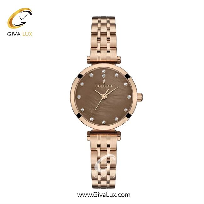 ساعت مچی اورجینال زنانه کلبرت COLBERT رزگلد | رزگلد| قهوه ای| کد رفرنس 0319L