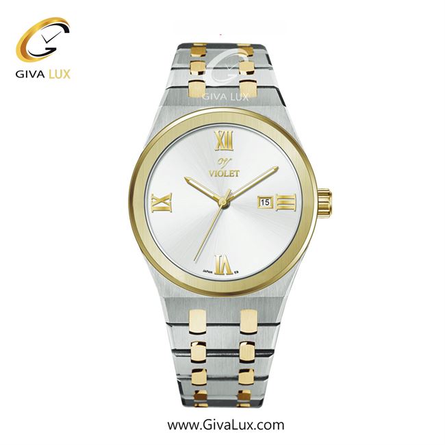 ساعت مچی اورجینال مردانه ویولت VIOLET نقره ای-طلایی | طلایی-نقره ای| سفید| کد رفرنس 0601/2