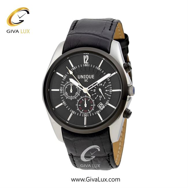 ساعت مچی اورجینال مردانه یونیک سه موتوره کرنوگراف مشکی-نقره ای | مشکی| مشکی| کد رفرنس S321