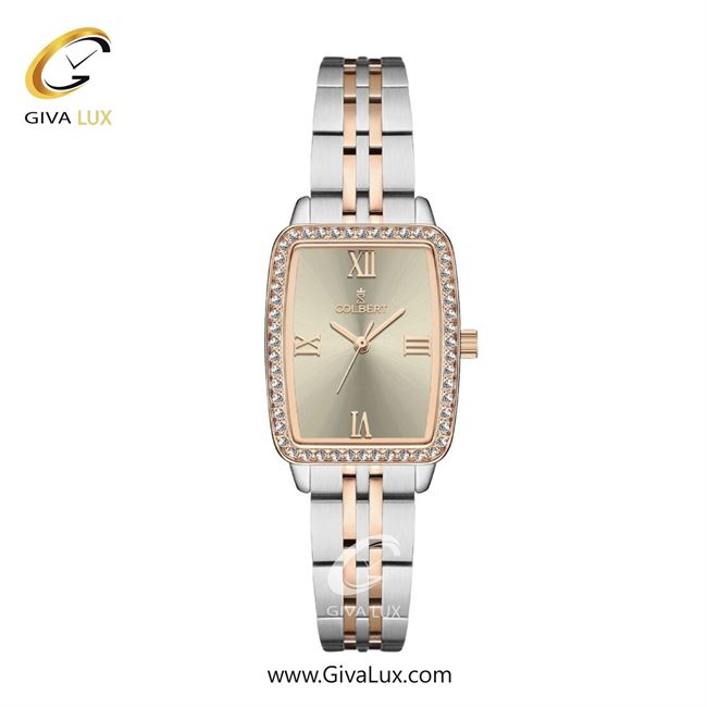 ساعت مچی اورجینال زنانه کلبرت COLBERT رزگلد | رزگلد-نقره ای| خاکی| کد رفرنس 0322L