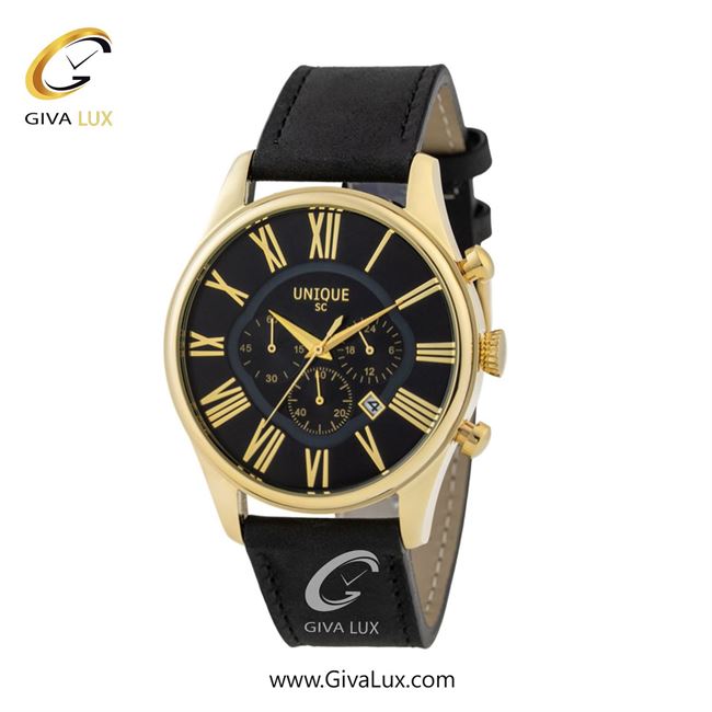 ساعت مچی اورجینال مردانه یونیک سه موتوره کرنوگراف طلایی | مشکی| مشکی| کد رفرنس S322