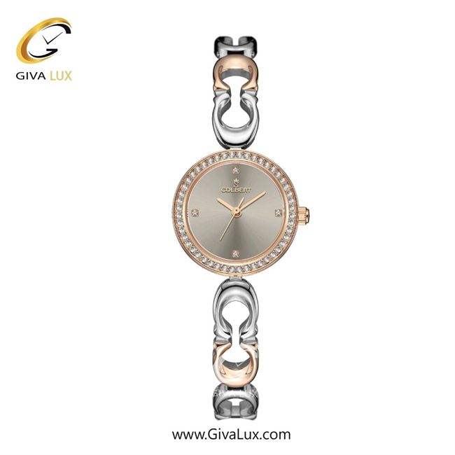 ساعت مچی اورجینال زنانه کلبرت COLBERT رزگلد | رزگلد-نقره ای| خاکستری بژ| کد رفرنس 0323L