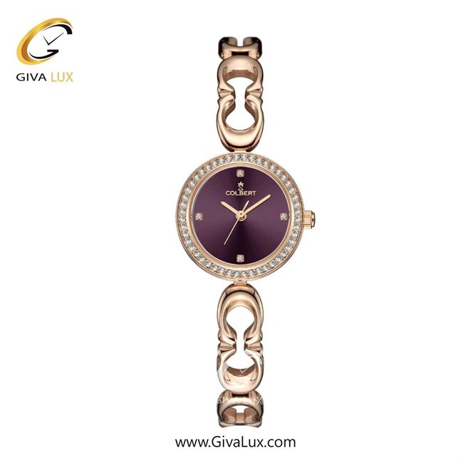 ساعت مچی اورجینال زنانه کلبرت COLBERT رزگلد | رزگلد| بنفش| کد رفرنس 0323L