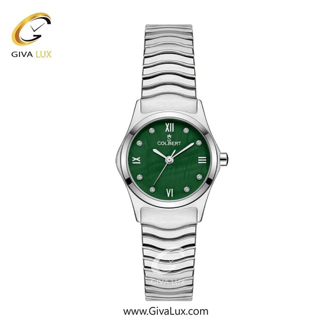 ساعت مچی اورجینال زنانه کلبرت COLBERT نقره ای | نقره ای| سبز یشمی تیره| کد رفرنس 0324L