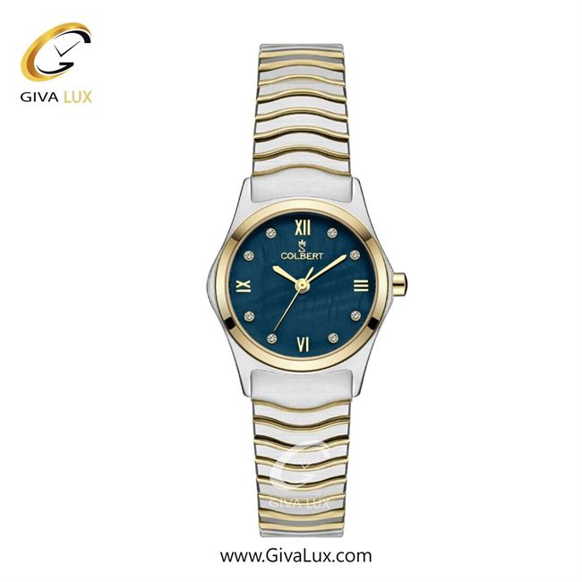 ساعت مچی اورجینال زنانه کلبرت COLBERT طلایی | نقره ای-طلایی| سرمه ای| کد رفرنس 0324L