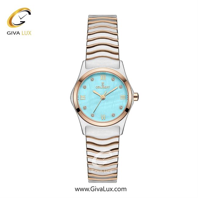 ساعت مچی اورجینال زنانه کلبرت COLBERT رزگلد | رزگلد-نقره ای| آبی| کد رفرنس 0324L