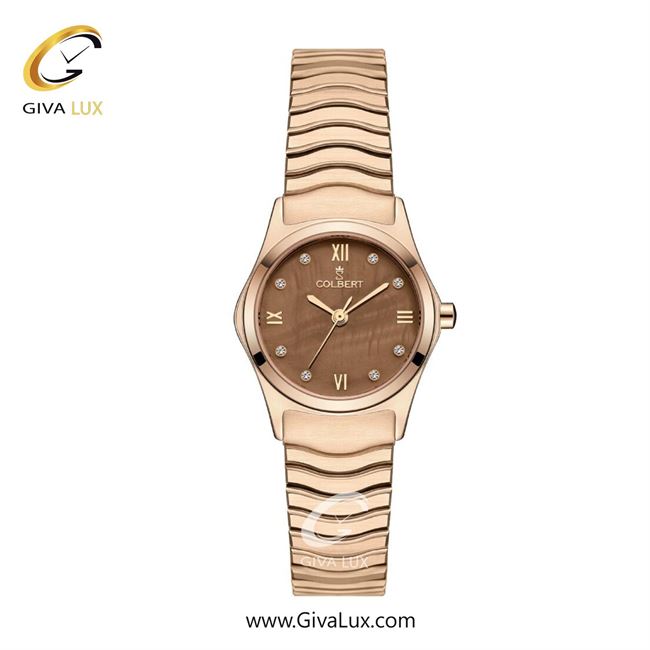 ساعت مچی اورجینال زنانه کلبرت COLBERT رزگلد | رزگلد| قهوه ای| کد رفرنس 0324L