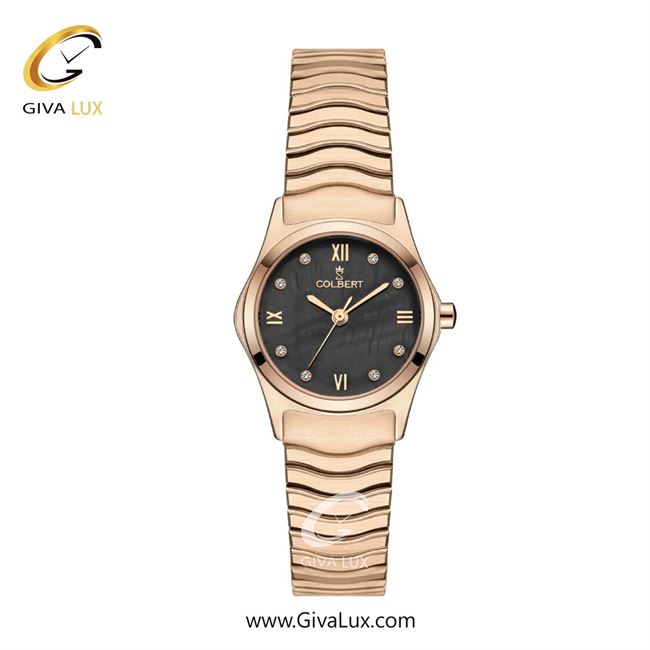 ساعت مچی اورجینال زنانه کلبرت COLBERT رزگلد | رزگلد| مشکی| کد رفرنس 0324L