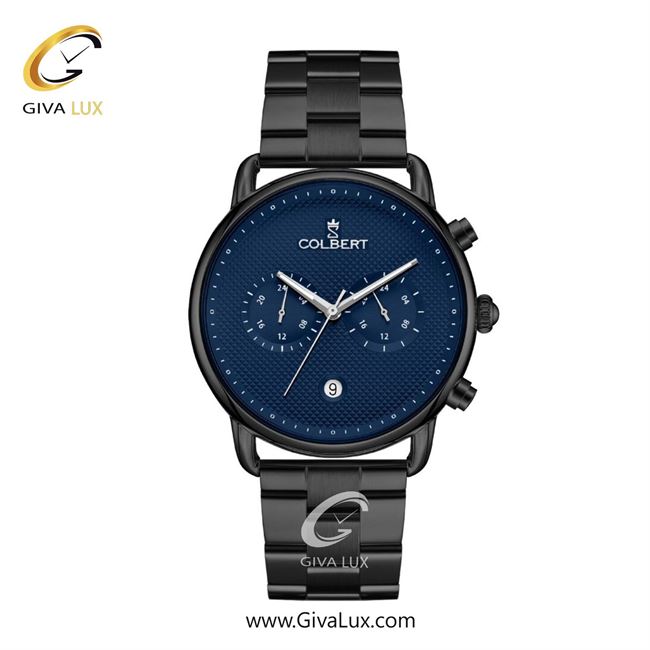 ساعت مچی اورجینال مردانه کلبرت COLBERT سه موتوره فول تایم مشکی | مشکی| سرمه ای| کد رفرنس 0325M