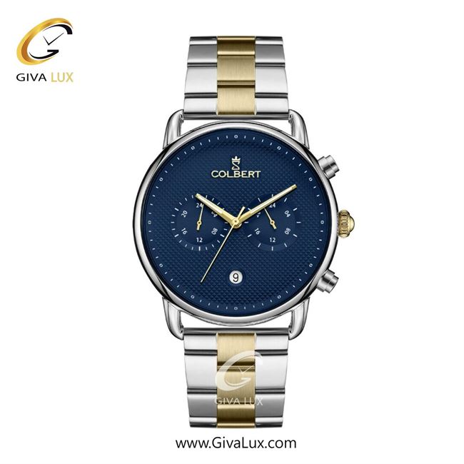ساعت مچی اورجینال مردانه کلبرت COLBERT سه موتوره فول تایم نقره ای | نقره ای-طلایی| سرمه ای| کد رفرنس 0325M