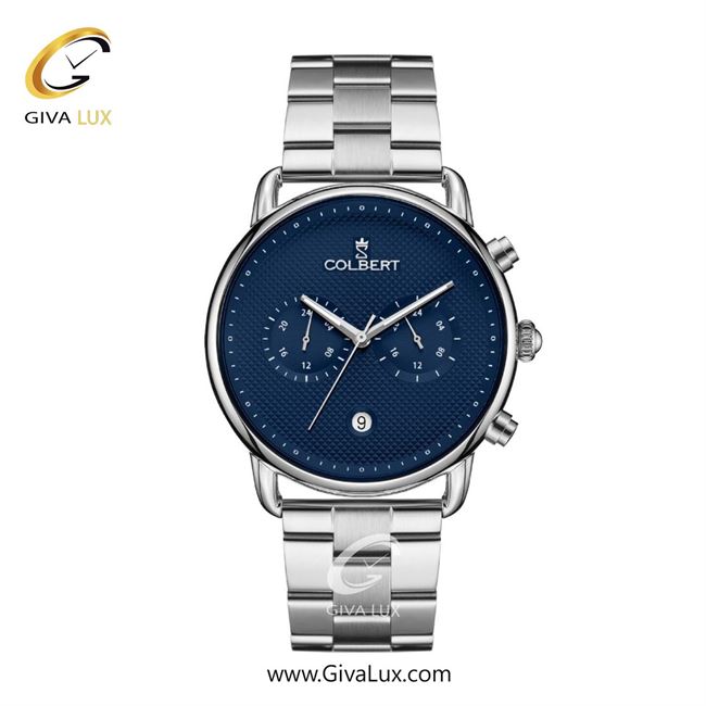 ساعت مچی اورجینال مردانه کلبرت COLBERT سه موتوره فول تایم نقره ای | نقره ای| سرمه ای| کد رفرنس 0325M