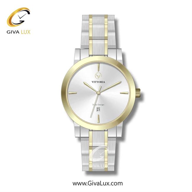 ساعت مچی اورجینال مردانه ویتوریا | Vittoria طلایی | نقره ای-طلایی| نقره ای| کد رفرنس VT3252