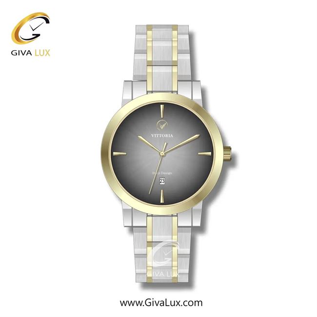 ساعت مچی اورجینال مردانه ویتوریا | Vittoria طلایی | طلایی-نقره ای| دودی|تیتانیوم| کد رفرنس VT3252