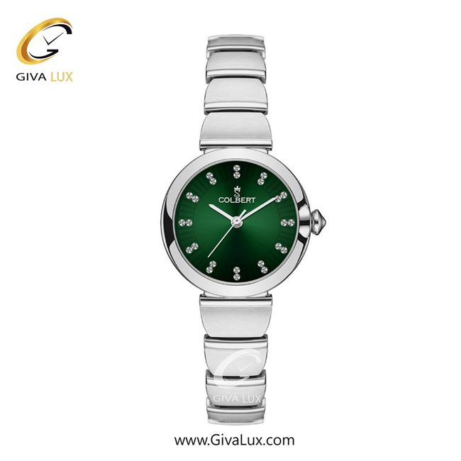 ساعت مچی اورجینال زنانه کلبرت COLBERT نقره ای | نقره ای| سبز یشمی تیره| کد رفرنس 0326L