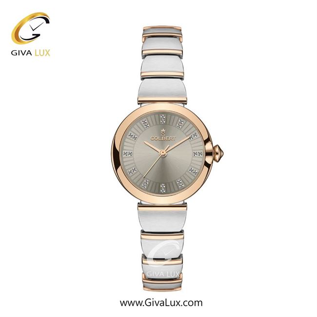 ساعت مچی اورجینال زنانه کلبرت COLBERT رزگلد | رزگلد-نقره ای| خاکستری بژ| کد رفرنس 0326L