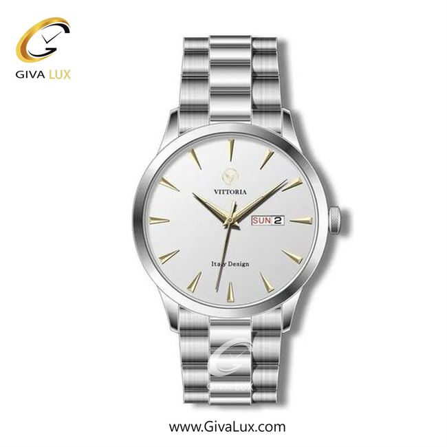 ساعت مچی اورجینال مردانه ویتوریا | Vittoria نقره ای | نقره ای| نقره ای| کد رفرنس VT3260