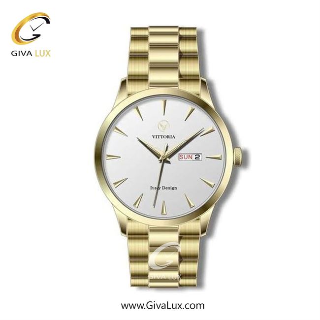 ساعت مچی اورجینال مردانه ویتوریا | Vittoria طلایی | طلایی| نقره ای| کد رفرنس VT3260