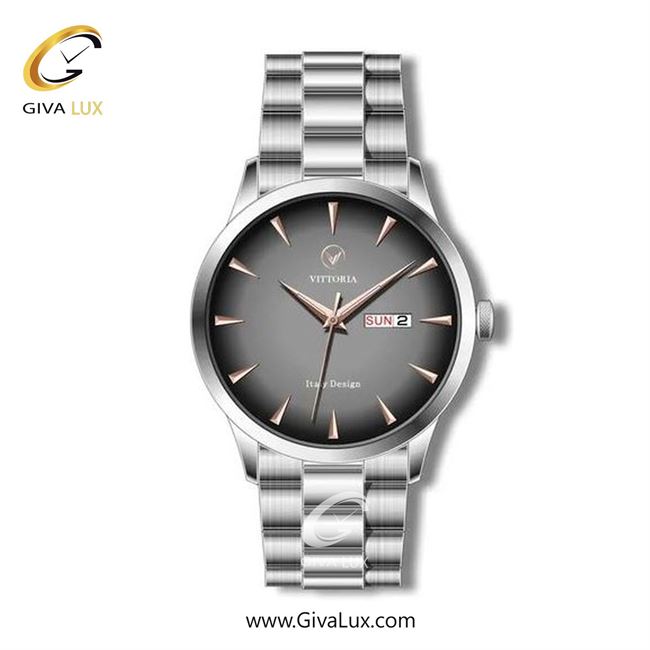 ساعت مچی اورجینال مردانه ویتوریا | Vittoria نقره ای | نقره ای| دودی|تیتانیوم| کد رفرنس VT3260