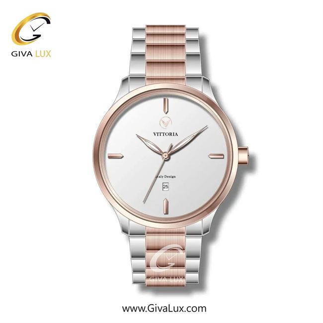 ساعت مچی اورجینال زنانه ویتوریا | Vittoria رزگلد | رزگلد-نقره ای| نقره ای| کد رفرنس VT3261