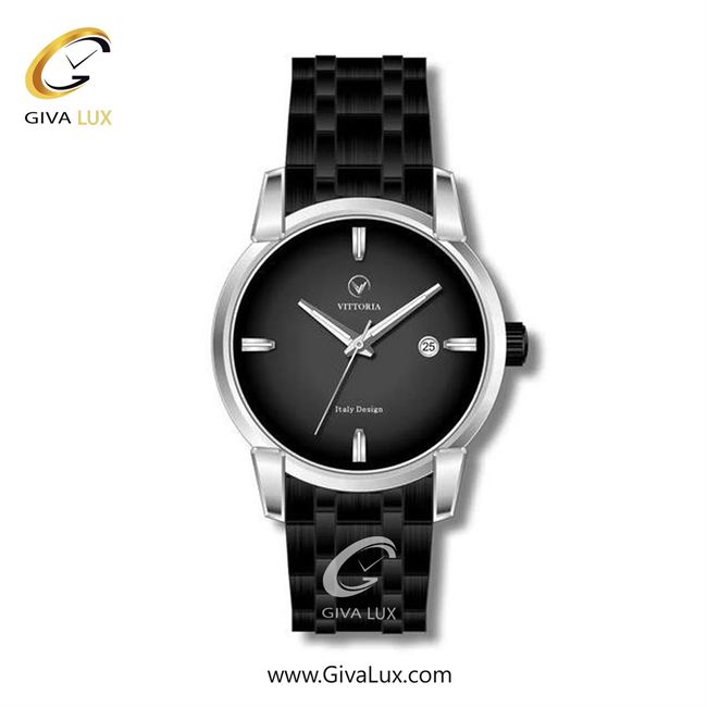ساعت مچی اورجینال زنانه ویتوریا | Vittoria نقره ای | مشکی| مشکی| کد رفرنس VT3265