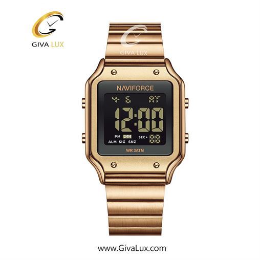 ساعت مچی اورجینال زنانه ناوی فورس|Naviforce|نوی فورس|نیوی فورس رزگلد | رزگلد| مشکی| کد رفرنس NF5046 RG/RG/RG