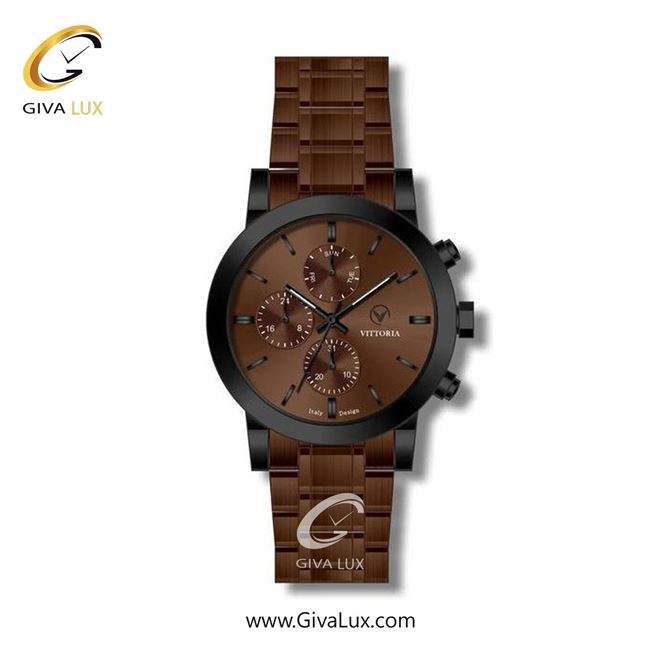 ساعت مچی اورجینال زنانه ویتوریا | Vittoria سه موتوره فول تایم مشکی | کافی| کافی| کد رفرنس VT3274