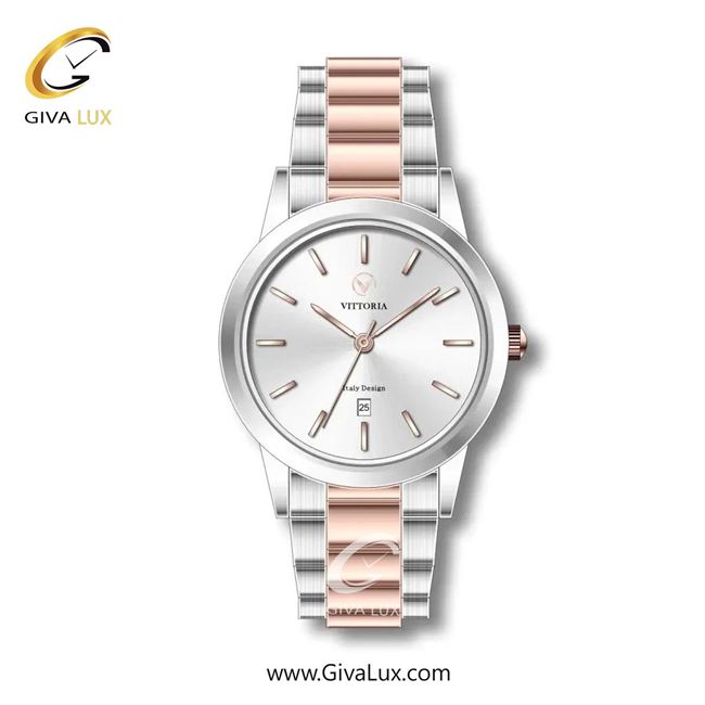 ساعت مچی اورجینال زنانه ویتوریا | Vittoria نقره ای | رزگلد-نقره ای| نقره ای| کد رفرنس VT3281