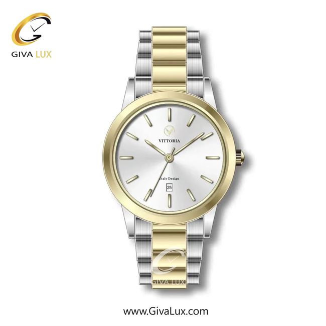 ساعت مچی اورجینال زنانه ویتوریا | Vittoria طلایی | نقره ای-طلایی| نقره ای| کد رفرنس VT3281