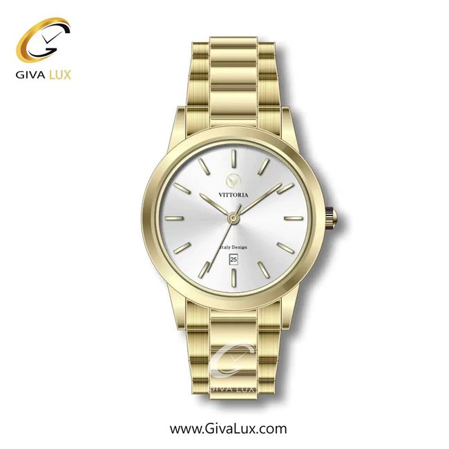 ساعت مچی اورجینال زنانه ویتوریا | Vittoria طلایی | طلایی| نقره ای| کد رفرنس VT3281