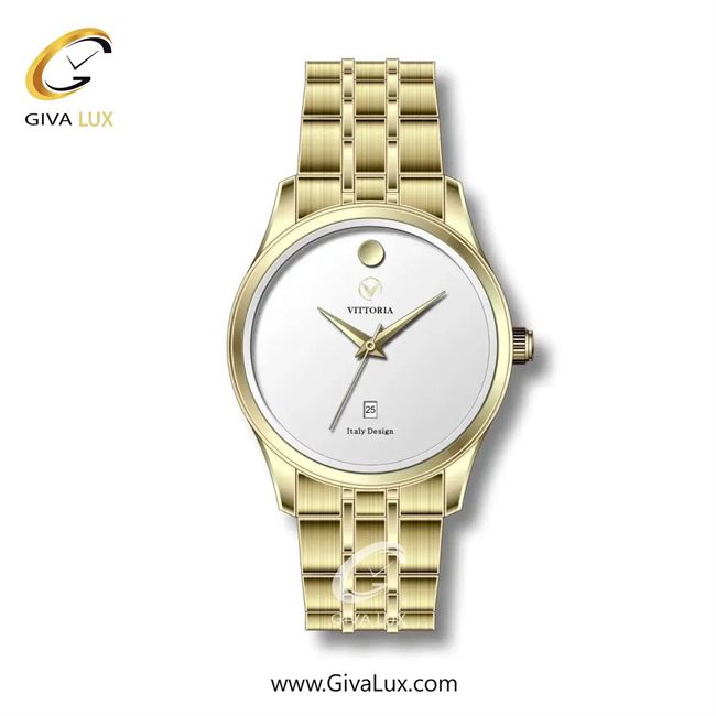 ساعت مچی اورجینال زنانه ویتوریا | Vittoria طلایی | طلایی| نقره ای| کد رفرنس VT3283