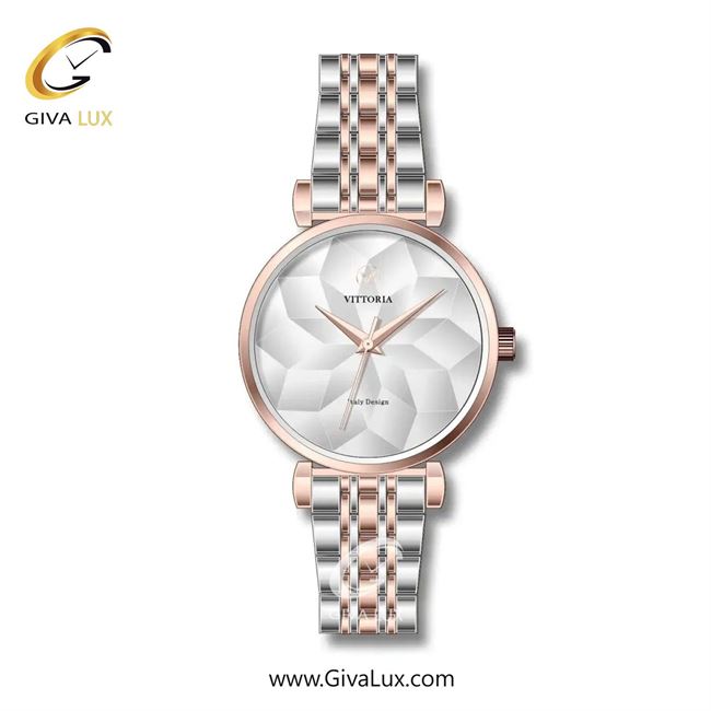 ساعت مچی اورجینال زنانه ویتوریا | Vittoria رزگلد | رزگلد-نقره ای| نقره ای| کد رفرنس VT3286
