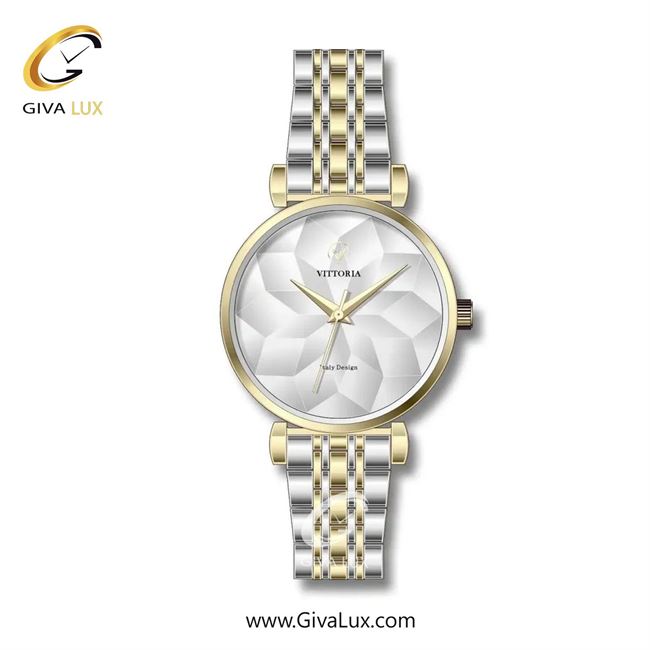 ساعت مچی اورجینال زنانه ویتوریا | Vittoria طلایی | نقره ای-طلایی| نقره ای| کد رفرنس VT3286