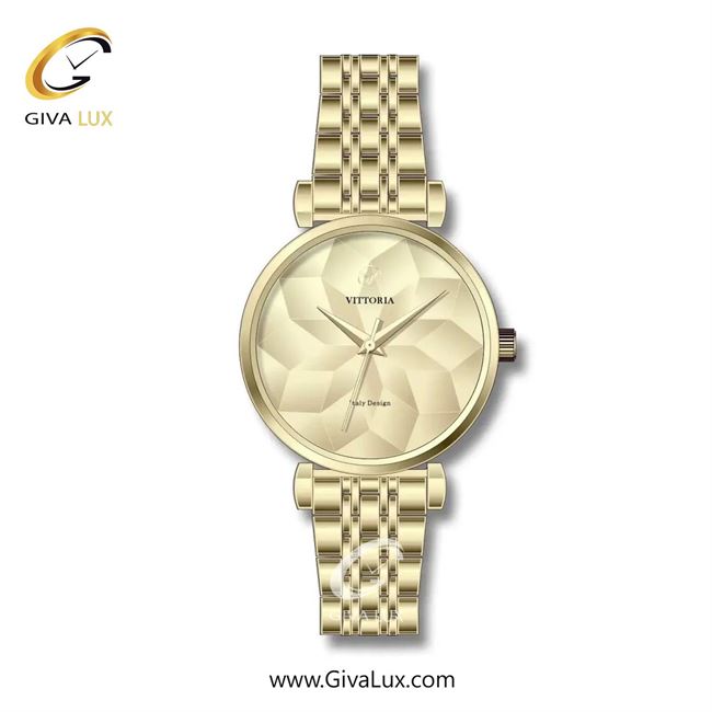 ساعت مچی اورجینال زنانه ویتوریا | Vittoria طلایی | طلایی| طلایی| کد رفرنس VT3286