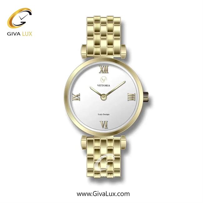 ساعت مچی اورجینال زنانه ویتوریا | Vittoria طلایی | طلایی| نقره ای| کد رفرنس VT3287