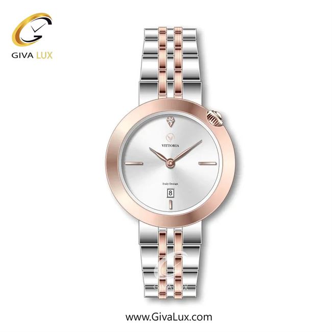 ساعت مچی اورجینال زنانه ویتوریا | Vittoria رزگلد | رزگلد-نقره ای| نقره ای| کد رفرنس VT3288