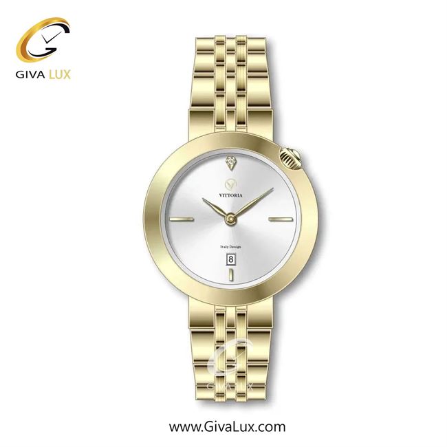 ساعت مچی اورجینال زنانه ویتوریا | Vittoria طلایی | طلایی| نقره ای| کد رفرنس VT3288