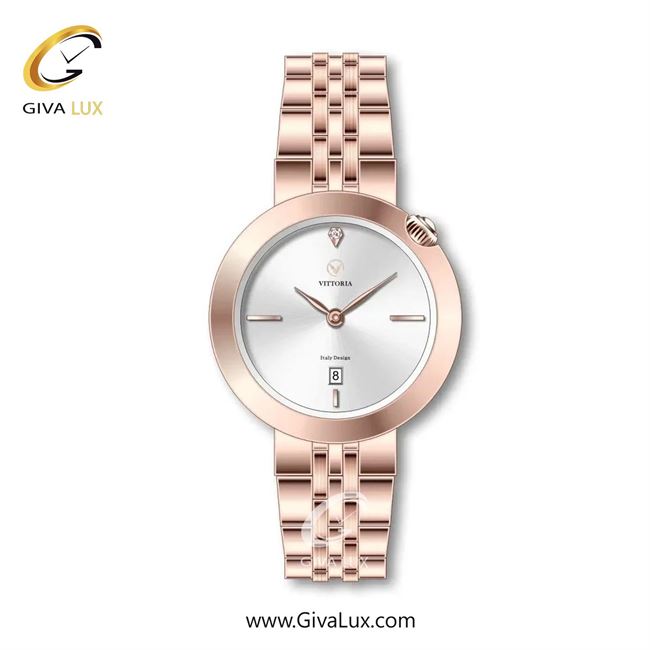 ساعت مچی اورجینال زنانه ویتوریا | Vittoria رزگلد | رزگلد| نقره ای| کد رفرنس VT3288