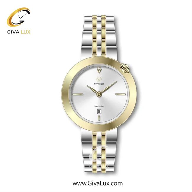 ساعت مچی اورجینال زنانه ویتوریا | Vittoria طلایی | طلایی-نقره ای| نقره ای| کد رفرنس VT3288
