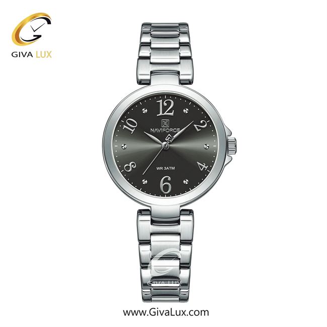 ساعت مچی اورجینال زنانه ناوی فورس|Naviforce|نوی فورس|نیوی فورس نقره ای | نقره ای| مشکی| کد رفرنس NF5031