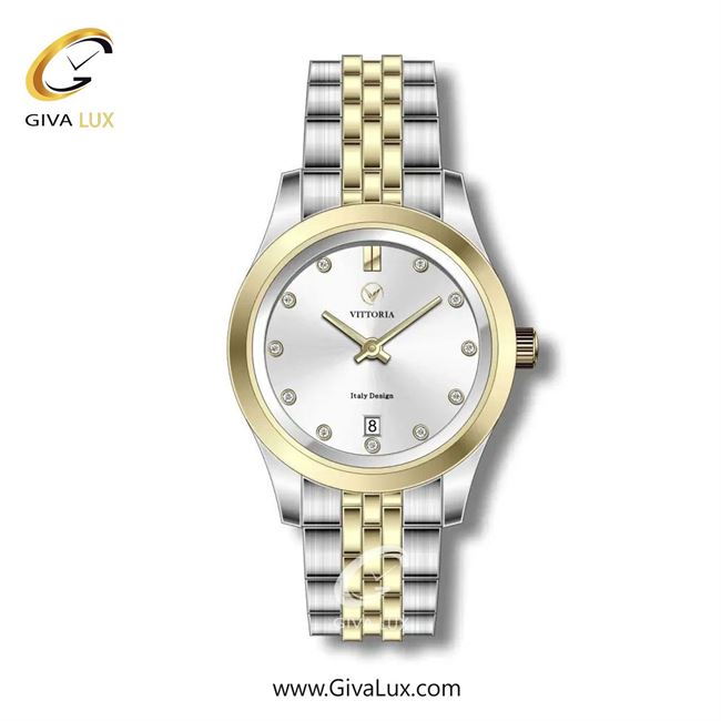ساعت مچی اورجینال زنانه ویتوریا | Vittoria طلایی | طلایی-نقره ای| نقره ای| کد رفرنس VT3290