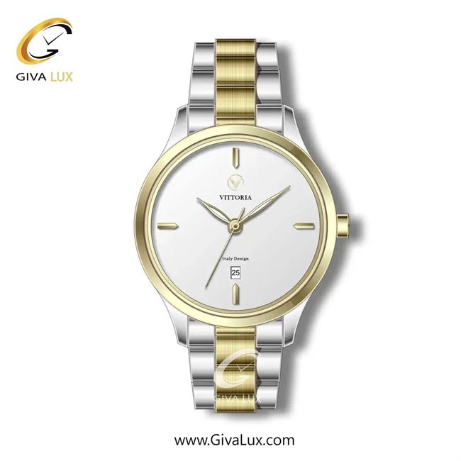 ساعت مچی اورجینال زنانه ویتوریا | Vittoria طلایی | طلایی-نقره ای| نقره ای| کد رفرنس VT3291