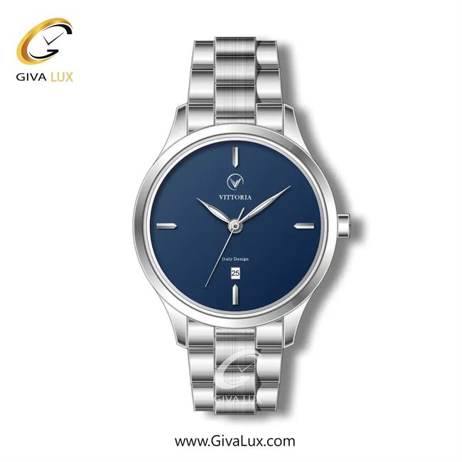 ساعت مچی اورجینال زنانه ویتوریا | Vittoria نقره ای | نقره ای| سرمه ای| کد رفرنس VT3291