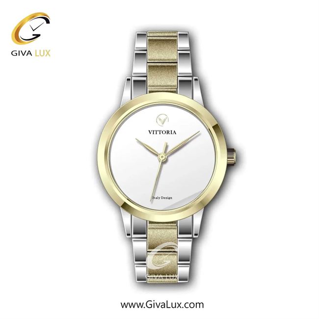 ساعت مچی اورجینال زنانه ویتوریا | Vittoria طلایی | نقره ای-طلایی| نقره ای| کد رفرنس VT3296